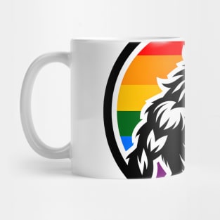 LGBTQ Pride Werewolf Anthro Furry Rainbow Logo Mug